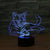 3D LED Light Illusion Cat