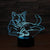 3D LED Light Illusion Cat