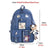 Waterproof Nylon Women Backpack New Female Multi-pocket Travel Bag Teenage Girls Pure Color Eye-splice Schoolbag Mochilas