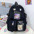 Waterproof Nylon Women Backpack New Female Multi-pocket Travel Bag Teenage Girls Pure Color Eye-splice Schoolbag Mochilas